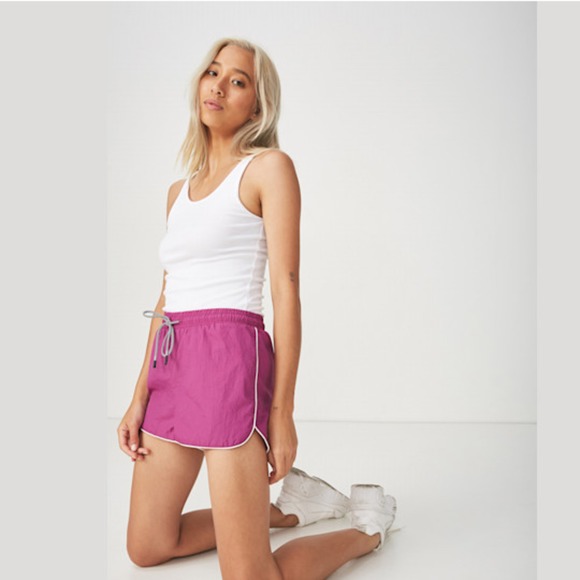 Cotton On Large Becca Sporty Short Purple Piping - Picture 1 of 6
